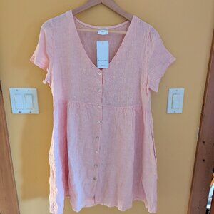 Jilly box Priv linen dress M nwt